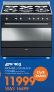 Smeg 90CM Black Full Gas Cooker