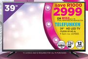 Telefunken 39" HD LED TV TLEDD-39HD A