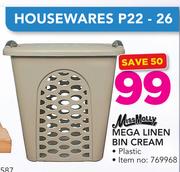 MissMolly Mega Linen Bin Cream