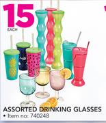 Assorted Drinking Glasses-Each