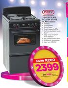 Defy 3 Solid Plate Plug-In Stove Black DSS513