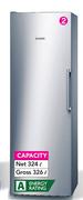 1Bosch 326Ltr All Fridge Metallic KSV33NI30