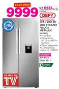 Defy 621Ltr Side By Side Freezer Fridge Metallic DFF437