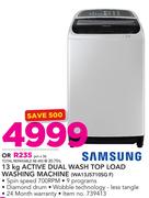 Samsung 13Kg Active Dual Wash Top Load Washing Machine WA13J5710SG F