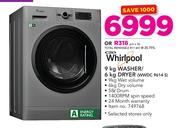 Whirlpool 9Kg Washer/6Kg Dryer WWDC 9614 S
