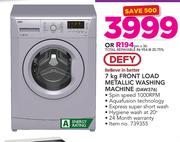 Defy 7Kg Front Load Metallic Washing Machine DAW376
