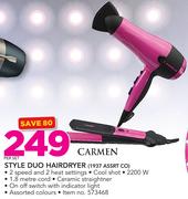 Carmen Style Duo Hair Dryer (1937 ASSRT CO)-Per Set