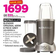 NutriBullet Blender Original 600W 8-Piece Grey(690-000008-A)