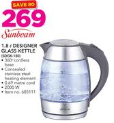 Sunbeam 1.8Ltr Designer Glass Kettle (SDGK-180)