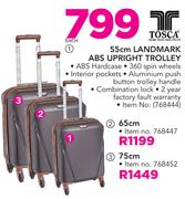 Tosca 55cm Landmark ABS Upright Trolley-Each