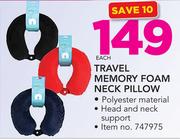 Travel Memory Foam Neck Pillow-Each
