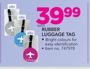 Rubber Luggage Tag-Each