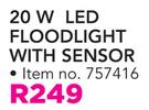Eurolux 20W LED Floodlight With Sensor