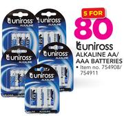 Unicross Alkaline AA/AAA Batteries-For 5