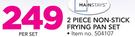 Mainstays 2-Piece Non-Stick Frying Pan Set-Per Set