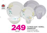 Always Home 16-Piece Leaf/Scroll Dinner Set-Per Set