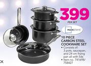 Mainstays 10 Piece Carbon Steel Cookware Set-Per Set