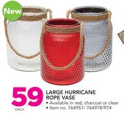 Large Hurricane Rope Vase-Each