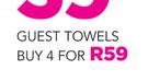 Mainstays Guest Towels -For 4