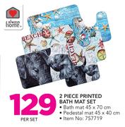 Always Home 2-Piece Printed Bath Mat Set-Per Set