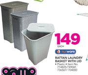Nu Ware Rattan Laundry With Lid-Each