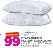 Mainstays 2-Pack Quilted Hollow Fibre Pillows