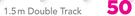 Decorland Steel Curtain Track(Double) 1.5m