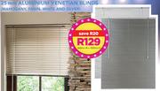 Decorland 25mm Aluminium Venetian Blinds(Mahogany, Fawn, White And Silver) 600x1000mm