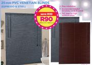 Decorland 25mm PVC Venetian Blinds(Espresso & Steel) 600x1000mm
