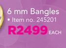 9 CT Gold 6mm Bangles-Each