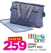 Little One Denim Nappy Bag