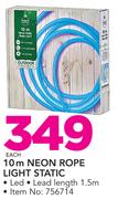 10m Neon Rope Light Static