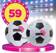 Game Stitched Or Rubber Soccer Ball Size 5-Each