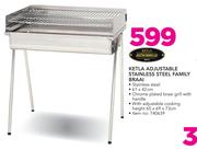 Ketla Adjustable Stainless Steel Family Braai