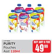 Purity Pouches Asst-For Any 6 x 110ml