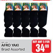 Afro Yaki Braid Assorted-For Any 5 
