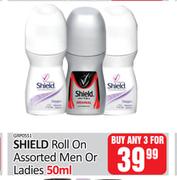 Shield Roll On Assorted Men Or Ladies-For Any 3 x 50ml
