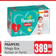 Pampers Mega Box Active Or Pants-Each