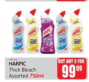 Harpic Thick Bleach Assorted-For Any 5 x 750ml