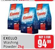 Exello Washing Powder-For Any 3 x 2kg