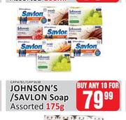 Johnson's/ Savlon Soap Assorted-For Any 10 x 175g