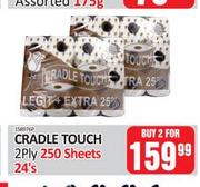 Cradle Touch 2 Ply 250 Sheets-For Any 2 x 24's