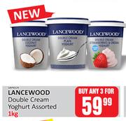 Lancewood Double Cream Yoghurt Assorted-For Any 3 x 1Kg