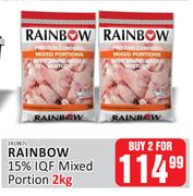 Rainbow 15% IQF Mixed Portions-For 2 x 2kg