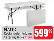 Plastic Rectangular Folding Catering Table 1.8m