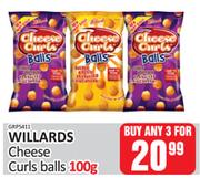 Willards Cheese Curls Balls-For 3 x 100g