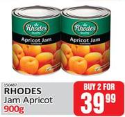 Rhodes Jam Apricot-For 2 x 900g