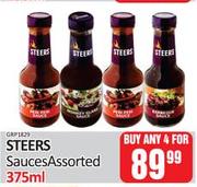 Steers Sauce Assorted-For Any 4 x 375ml