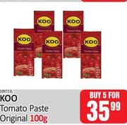 Koo Tomato Paste (Original)-For 5 x 100g