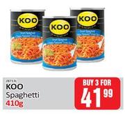 Koo Spaghetti-For 3 x 410g